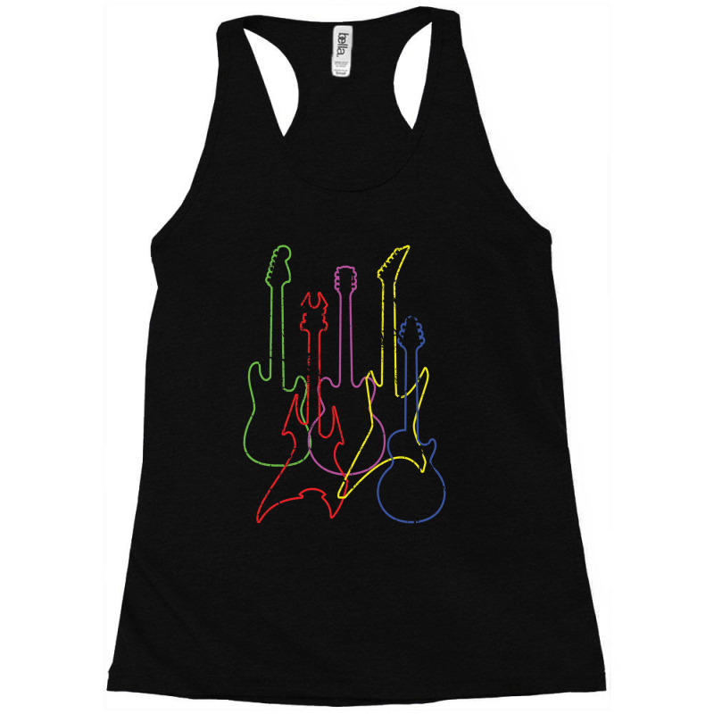 Distressed Guitars Racerback Tank by ELIZABETHKARLENEWINCELOWICZ | Artistshot