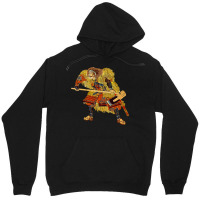 Samurai Warrior With Ax Crackle Texture Unisex Hoodie | Artistshot