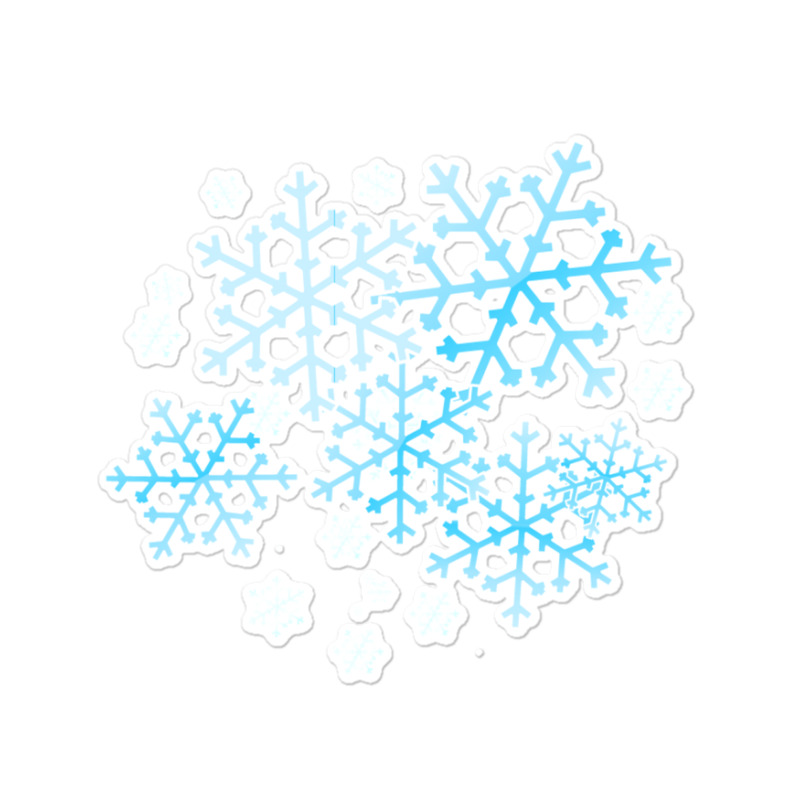 Blue Snowflakes Sticker | Artistshot