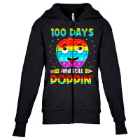 Happy 100 Days Of School And Still Poppin 100th Day Pop It T Shirt Youth Zipper Hoodie | Artistshot