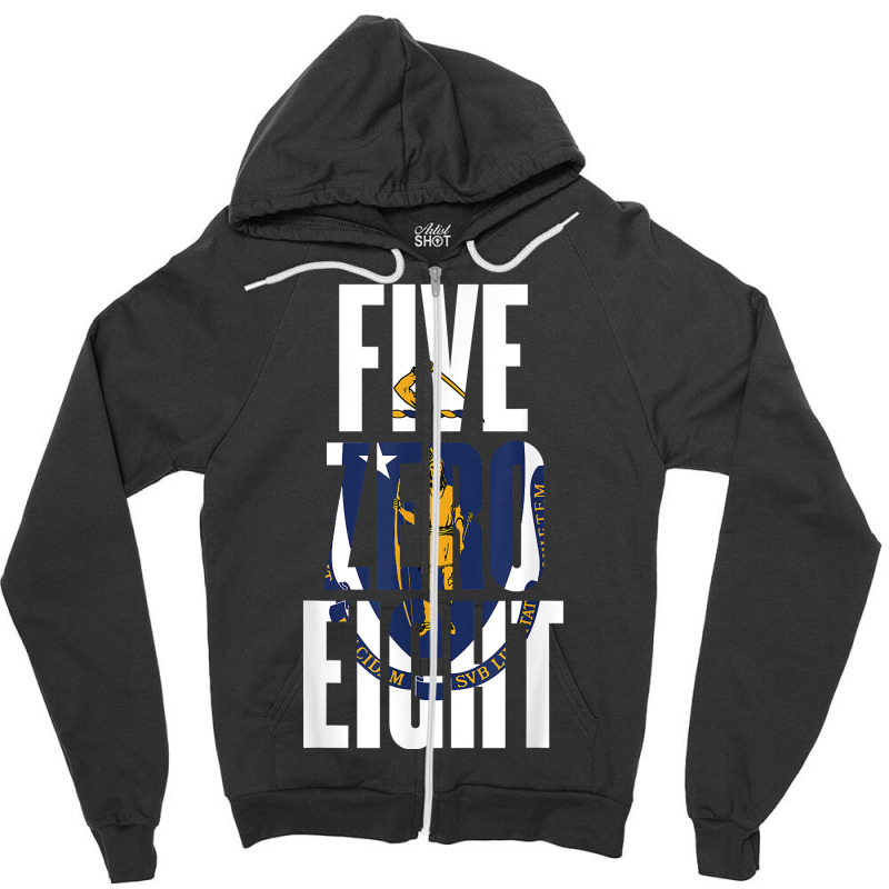 Five Zero Eight 508 Area Code Worcester Massachusetts T Shirt Zipper Hoodie by thunmzien | Artistshot