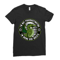 Artistshot Hot Trend Not Procrastinating I'm Doing Side Quests Dragon Ladies Fitted T-shirt | Artistshot