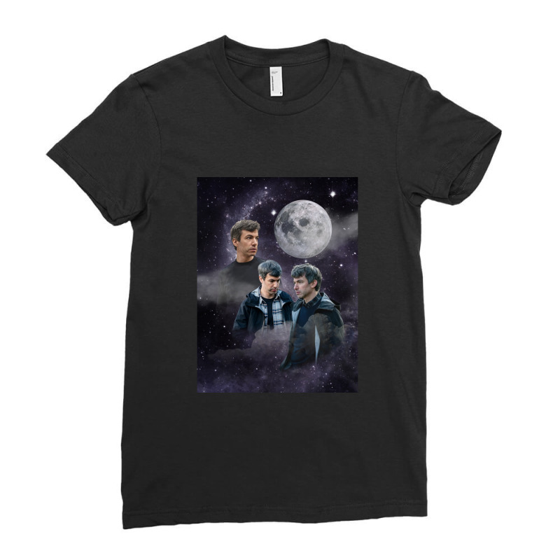 Nathan Fielder Dramatic Galaxy Wolf Print Style Ladies Fitted T-Shirt by TerryPhelps | Artistshot