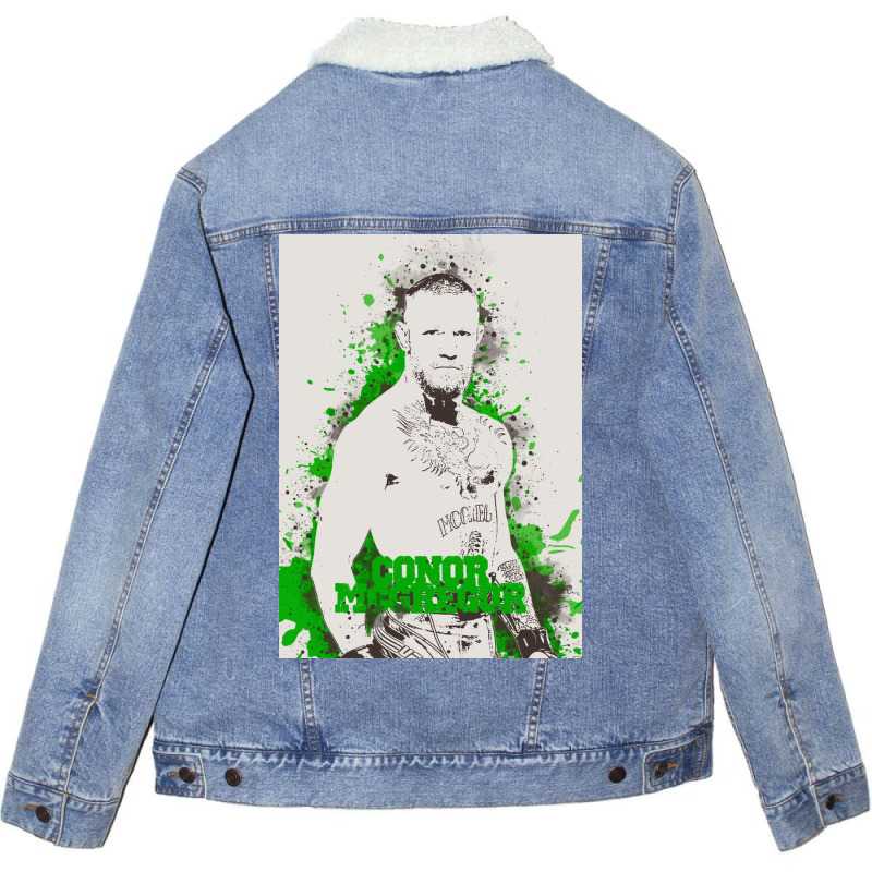 Conor Mcgregor Painting Art Unisex Sherpa-lined Denim Jacket | Artistshot