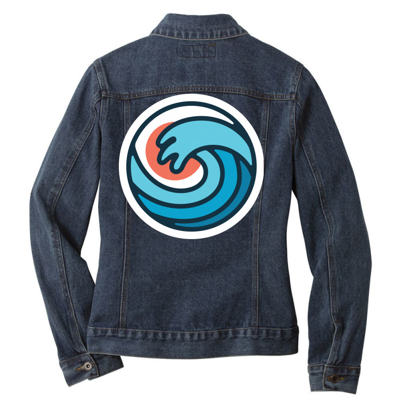 Wave Ladies Denim Jacket by Quilimo | Artistshot