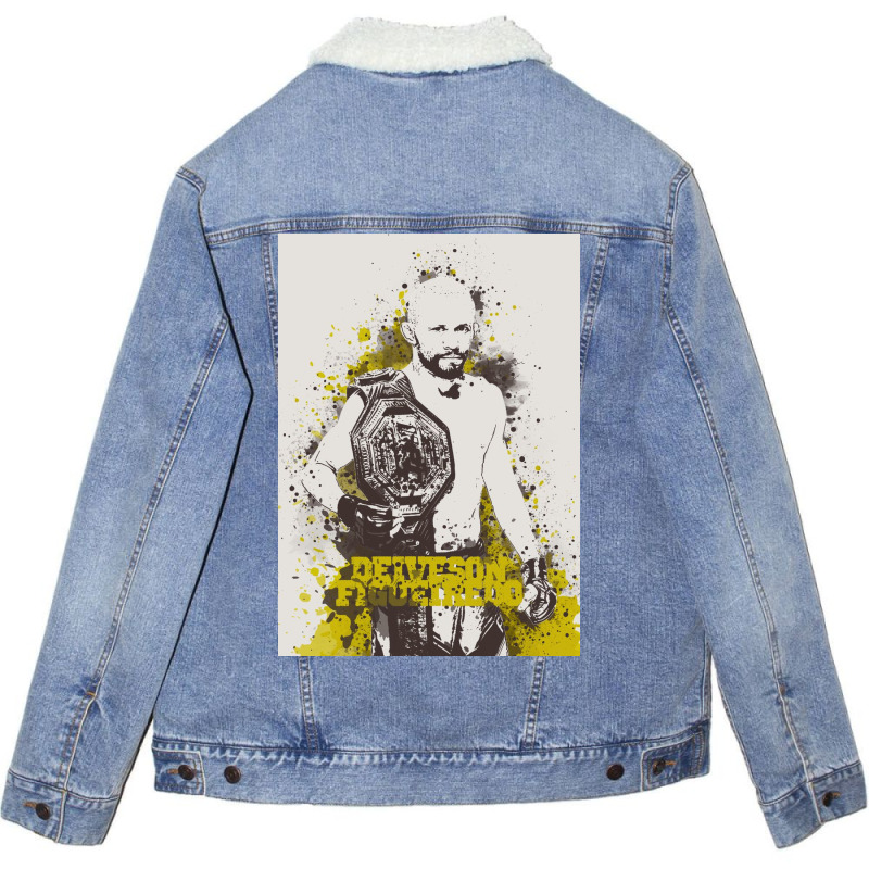 Deiveson Figueiredo Painting Art Unisex Sherpa-lined Denim Jacket | Artistshot