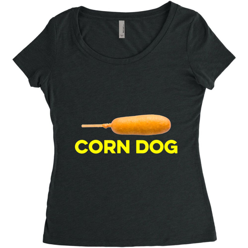 Corn Dog Sausage Hot Dog On Stick Food Lover Women's Triblend Scoop T-shirt by namnguyen | Artistshot