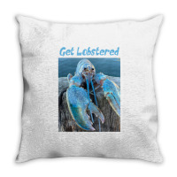 Funny Jumpscare Lobster Meme Blue Crustacean T Shirt Throw Pillow | Artistshot