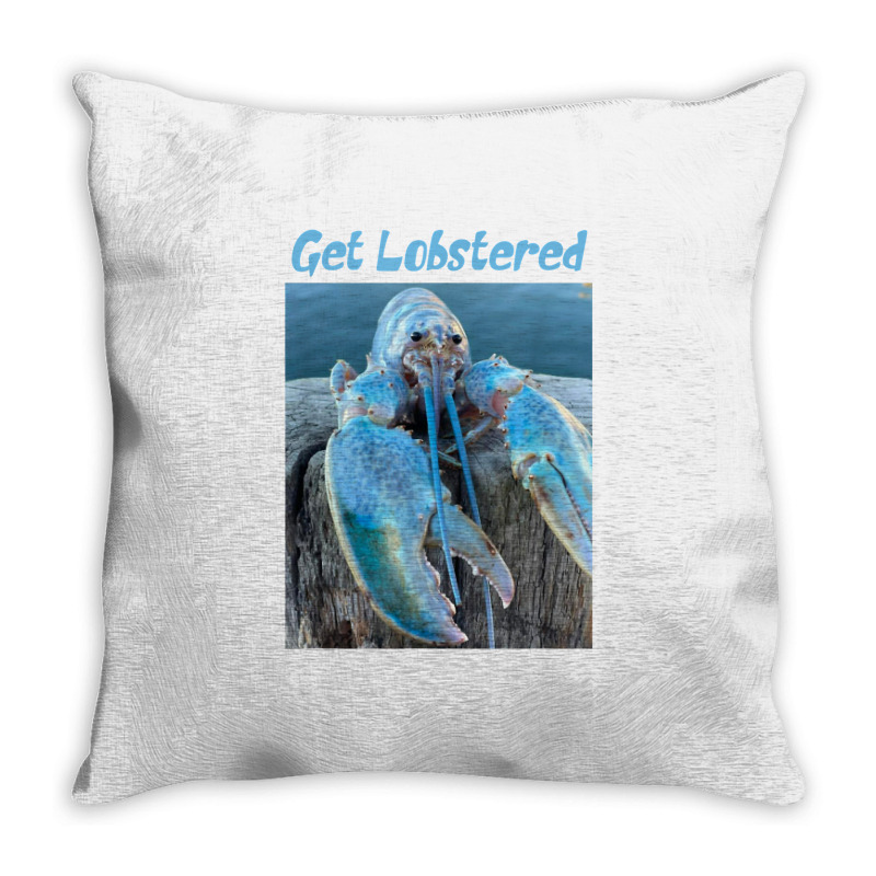 Funny Jumpscare Lobster Meme Blue Crustacean T Shirt Throw Pillow | Artistshot