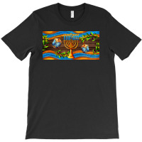 Hanukkah With Candlestick T-shirt | Artistshot