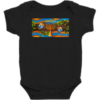 Hanukkah With Candlestick Baby Bodysuit | Artistshot