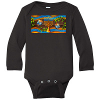 Hanukkah With Candlestick Long Sleeve Baby Bodysuit | Artistshot