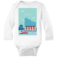 Hamburg Elbphilharmonie Long Sleeve Baby Bodysuit | Artistshot