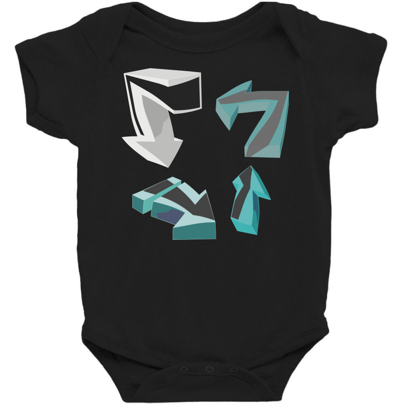 Direction Arrows Bw Baby Bodysuit | Artistshot