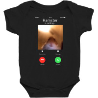 Dank Hamster Staring Front Camera Hamster Calling Baby Bodysuit | Artistshot