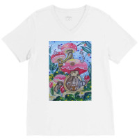 Artistshot Hot Trend Mushroom Land V-neck Tee | Artistshot