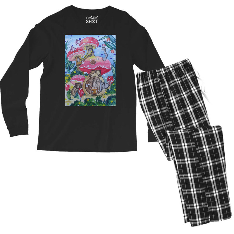 Artistshot Hot Trend Mushroom Land Men's Long Sleeve Pajama Set by oatesorlandoi9eepf | Artistshot