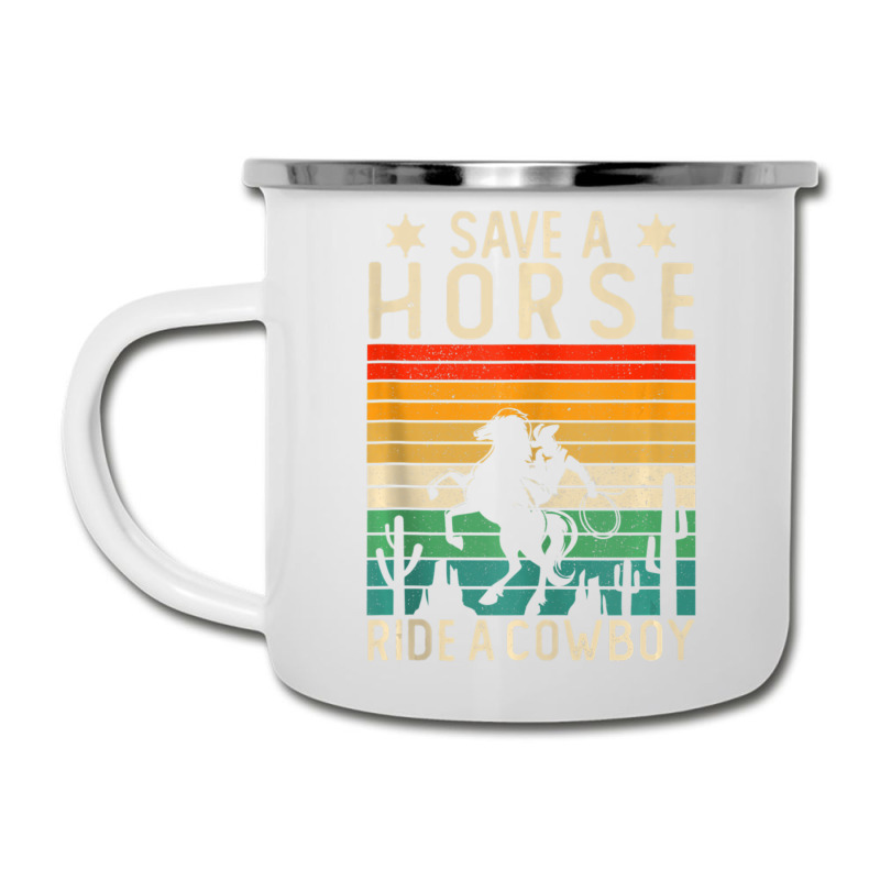 Horse Riding Adult Joke Save A Horse Ride A Cowboy Camper Cup | Artistshot