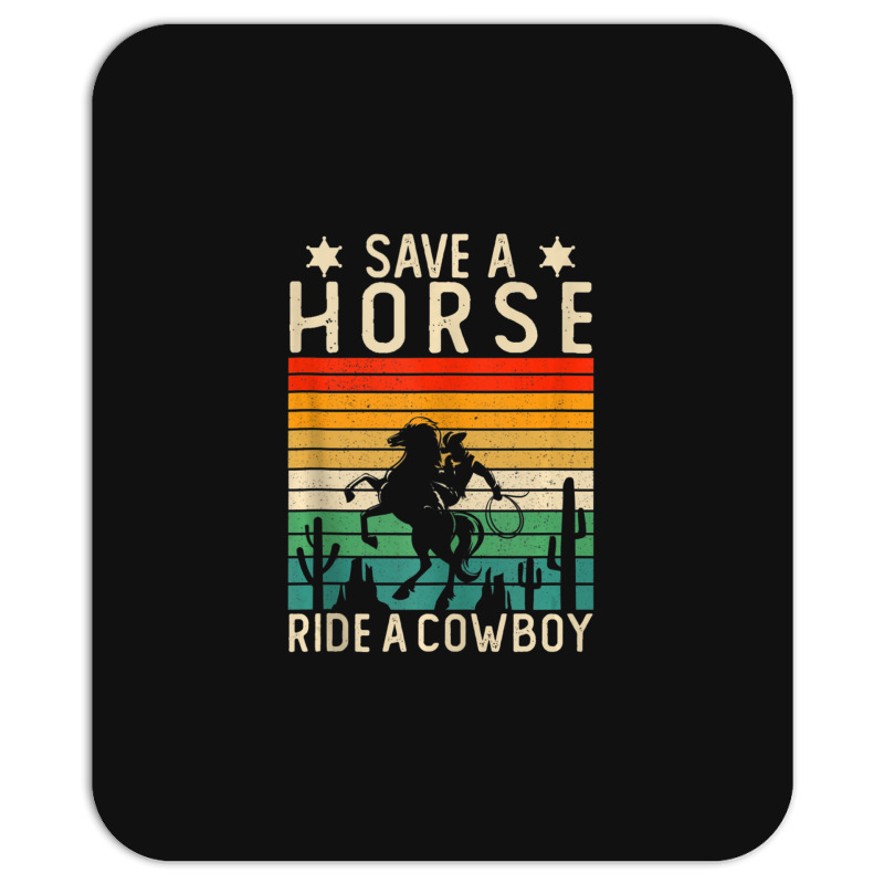 Horse Riding Adult Joke Save A Horse Ride A Cowboy Mousepad | Artistshot