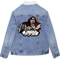 Red Skull Of Doom Unisex Sherpa-lined Denim Jacket | Artistshot