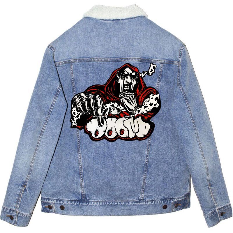 Red Skull Of Doom Unisex Sherpa-Lined Denim Jacket by withbenajd | Artistshot