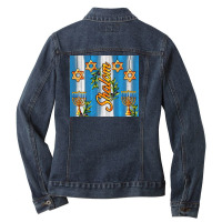 Shalom With Star Of David Ladies Denim Jacket | Artistshot