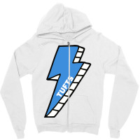 Tufts University Lightning Bolt Zipper Hoodie | Artistshot