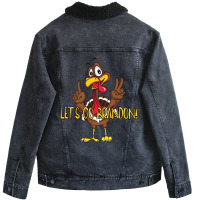 Artistshot Limited Edition Thanksgiving Let's Go Brandon Theme! Unisex Sherpa-lined Denim Jacket | Artistshot