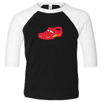 Lightning Mcqueen Croc Sticker Toddler 3/4 Sleeve Tee | Artistshot