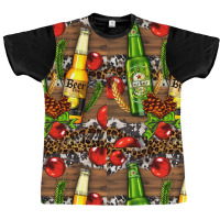 Beer Bottles With Wheat And Barley Graphic T-shirt | Artistshot