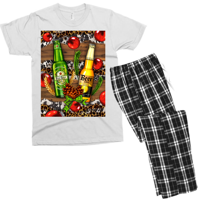 Beer Bottles With Wheat And Barley Men's T-shirt Pajama Set | Artistshot