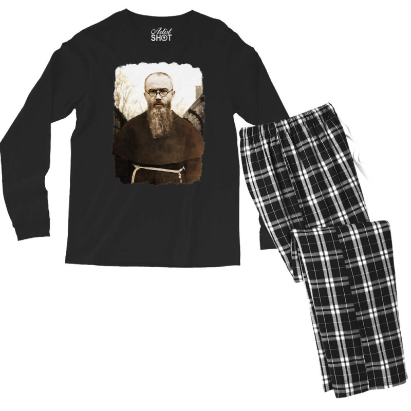 Saint Maximilian Kolbe Men's Long Sleeve Pajama Set | Artistshot