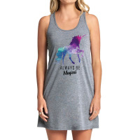 Unicorn Always Be Magical (black Text) Tank Dress | Artistshot