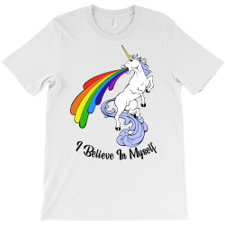 I Believe In Myself , Unicorns is Real (black text) T-Shirt | Artistshot