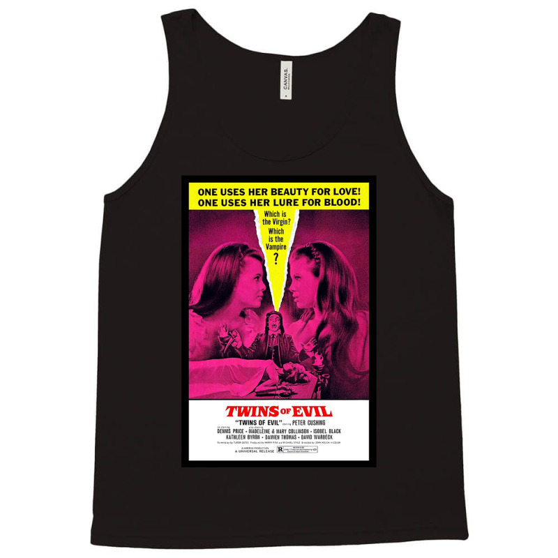 Vintage Movie Poster Horror Art Twins Of Evil Tank Top | Artistshot