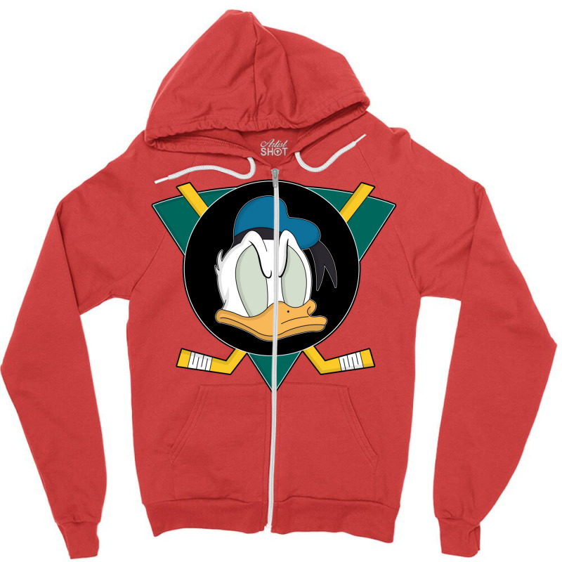 The Mighty Ducks Zipper Hoodie by withbenajd | Artistshot