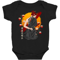 Japanese Samurai Vintage Sakura Cherry Blossom Katana Sword T Shirt Baby Bodysuit | Artistshot