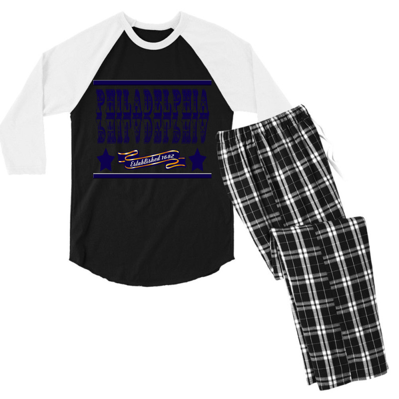 Artistshot Hot Trend Philadelphia-ilgtf Men's 3/4 Sleeve Pajama Set | Artistshot