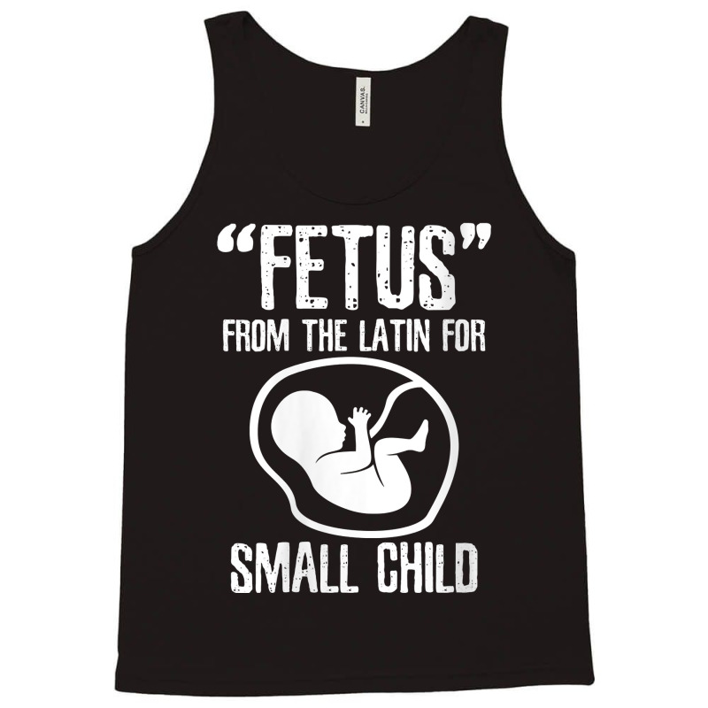 Womens Fetus Latin For Small Child V Neck T Shirt Tank Top by wiltoban | Artistshot