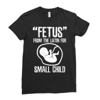 Womens Fetus Latin For Small Child V Neck T Shirt Ladies Fitted T-shirt | Artistshot