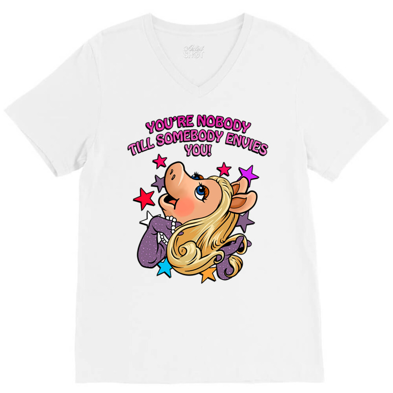 Miss Piggy V-Neck Tee by sokengmapeyik | Artistshot