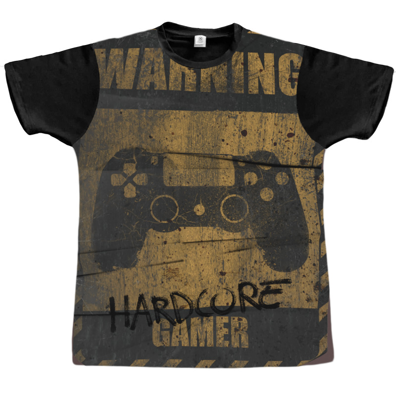 Warning Hardcore Gamer Graphic T-shirt | Artistshot