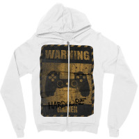 Warning Hardcore Gamer Zipper Hoodie | Artistshot