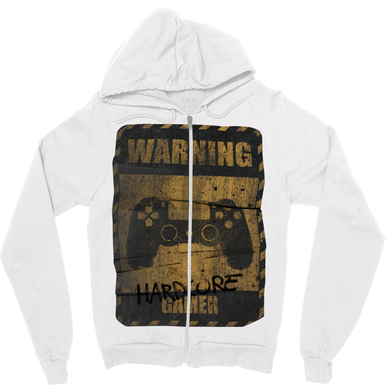 Warning Hardcore Gamer Zipper Hoodie | Artistshot