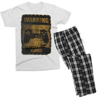 Warning Hardcore Gamer Men's T-shirt Pajama Set | Artistshot