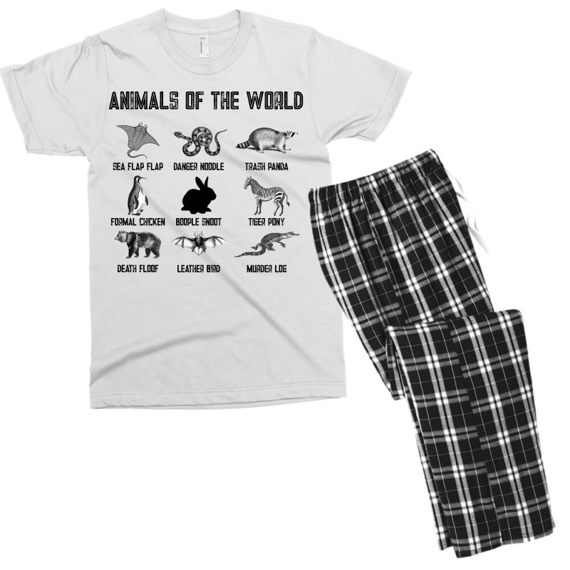 Animals Of The World For Light Men's T-shirt Pajama Set | Artistshot