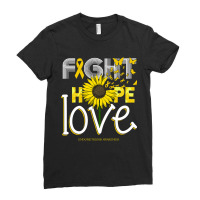 Trending Endometriosis Awareness Sunflower Ribbon Hope Love Gift Ladies Fitted T-shirt | Artistshot