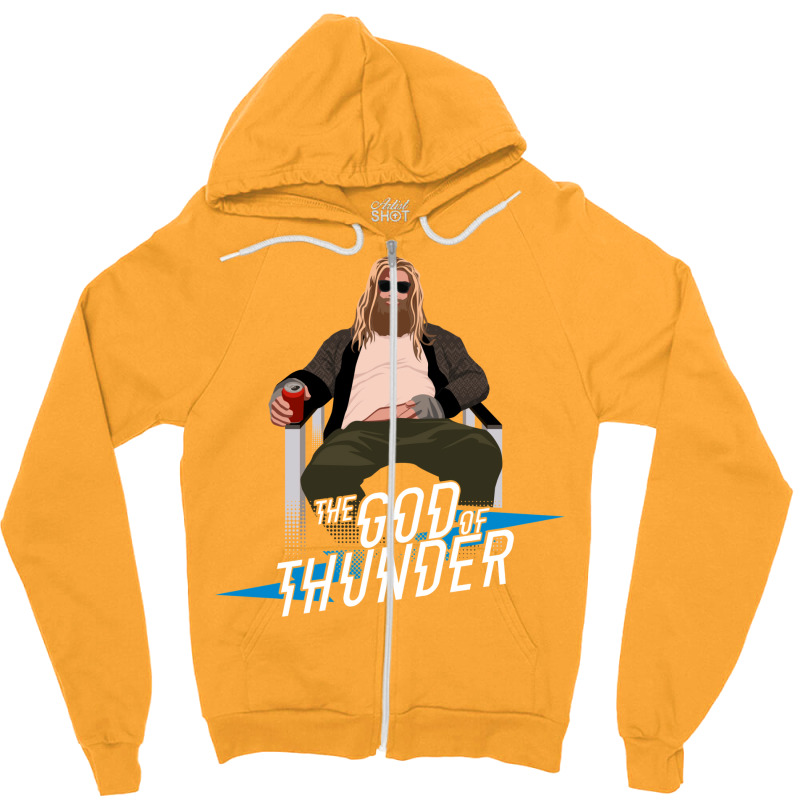 The God Of Thunder Zipper Hoodie | Artistshot