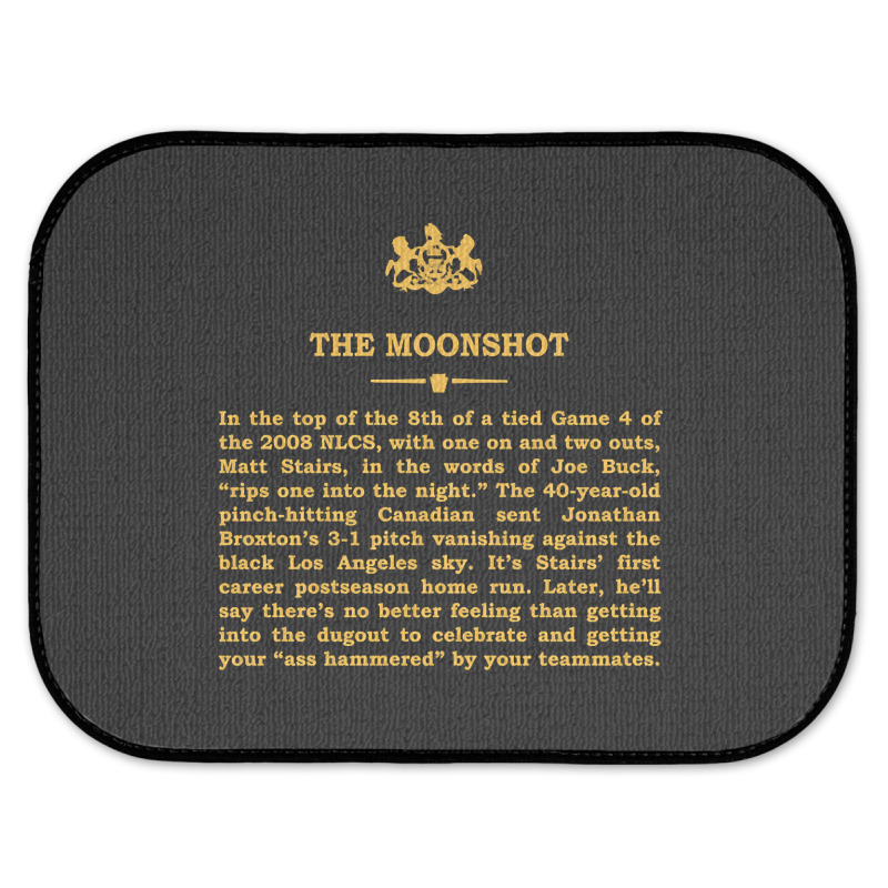 Artistshot Hot Trend Real Historical Philadelphia - The Moonshot Rear Car Mat | Artistshot