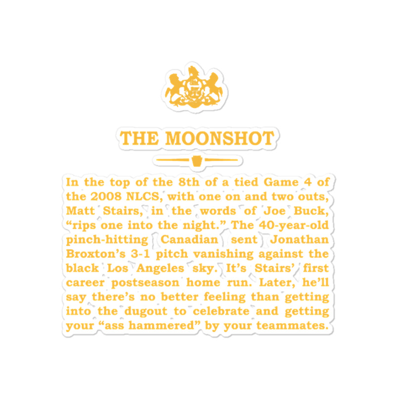 Artistshot Hot Trend Real Historical Philadelphia - The Moonshot Sticker | Artistshot